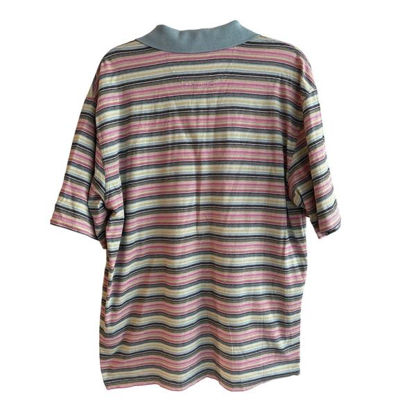 Greg Norman Men’s Striped Cotton Polo Short Sleeve size Large - Picture 3 of 7